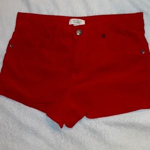 Size 28 Red Corduroy Shorts